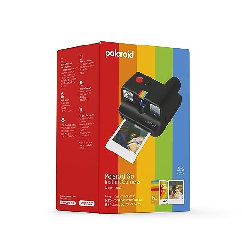 Polaroid Go Generation 2 Mini Instant Camera + Film Bundle Black D62493