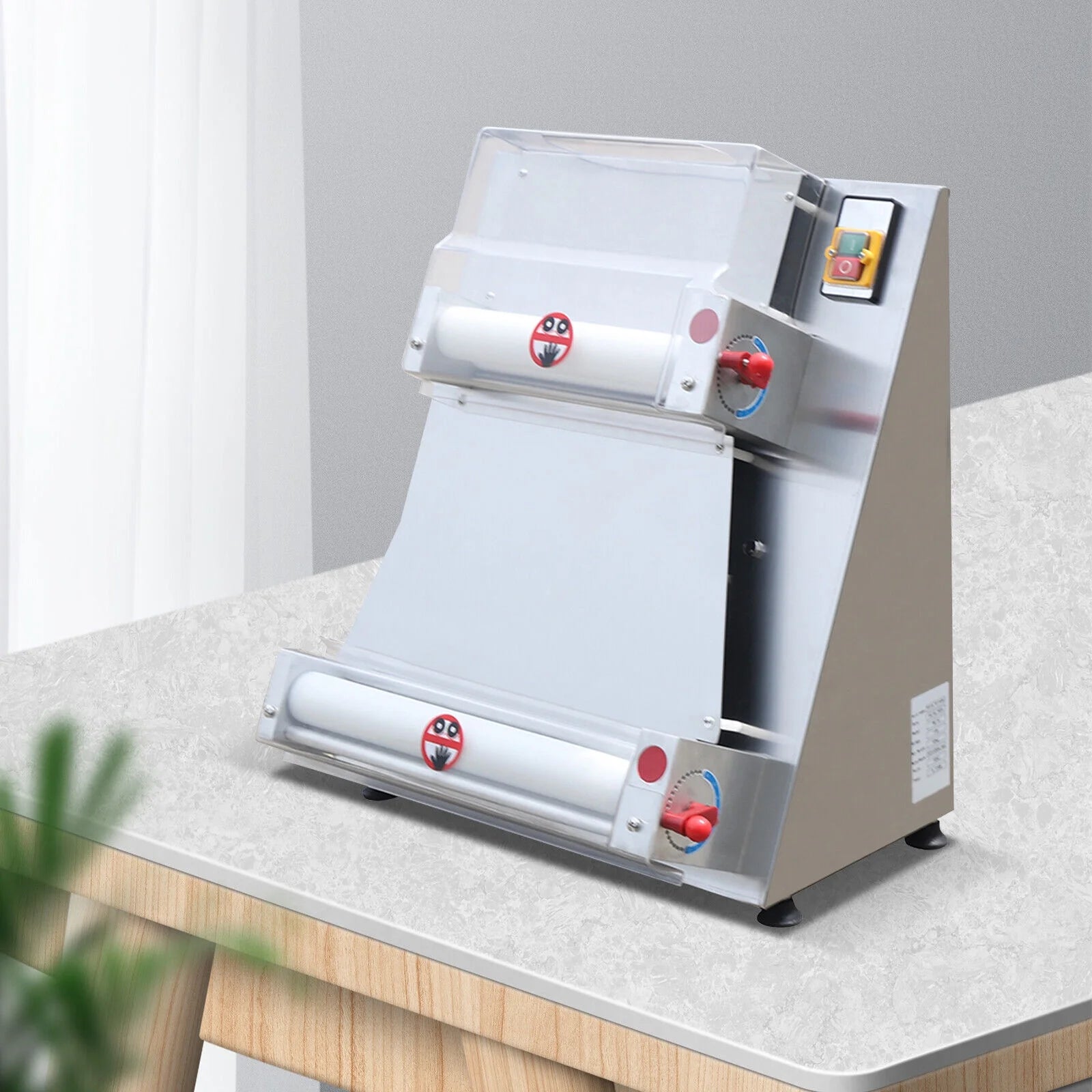 Fichiouy Pizza Press Machine 110V Automatic Dough Roller Sheeter A380