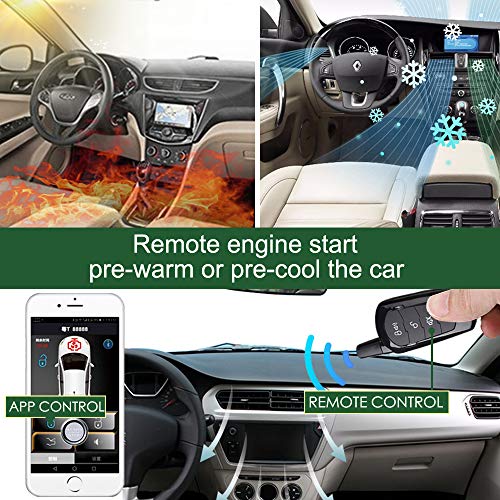 Universal Remote Starter Kit PKE Passive Keyless Entry Push Button Car Alarm System B38407