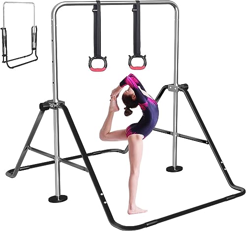 FBSPORT Gymnastics Bar for Kids, Adjustable Height, Folding W6973