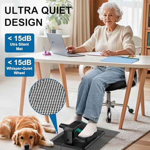 VIVURN® 018 Under Desk Elliptical Machine for Seniors, Quiet & Portable O32733