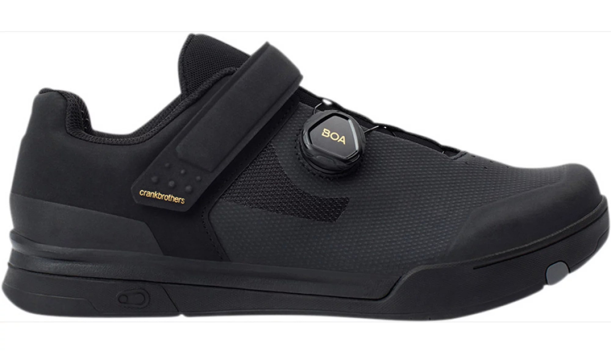 Crank Brothers Mallet BOA Men's Shoe - Black/Gold/Black, Size 12.5