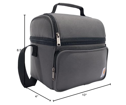 Carhartt Insulated 12 Can Two Compartment Lunch Cooler Bag, Black S79886