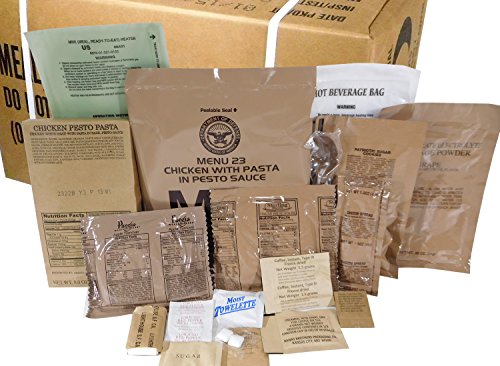 MREs Meals Ready-to-Eat Box B, U.S. Military Surplus, Menus 13-24 L27219