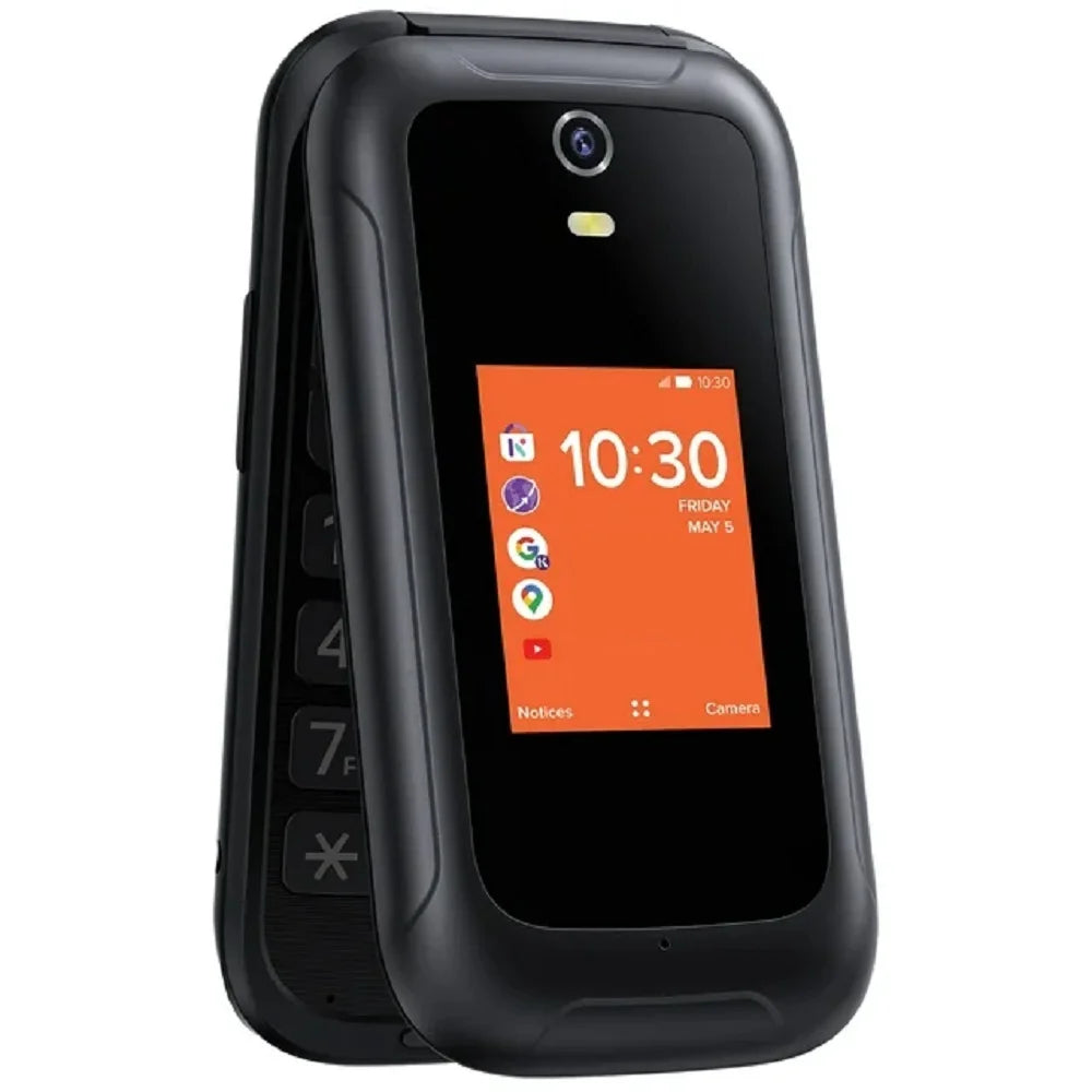 Refurbished Consumer Cellular Iris 8GB Black Flip Phone 4G LTE B82895