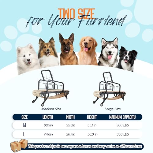 Albott Dog Treadmill for Large & Medium Dogs, Up to 330 Lbs K295