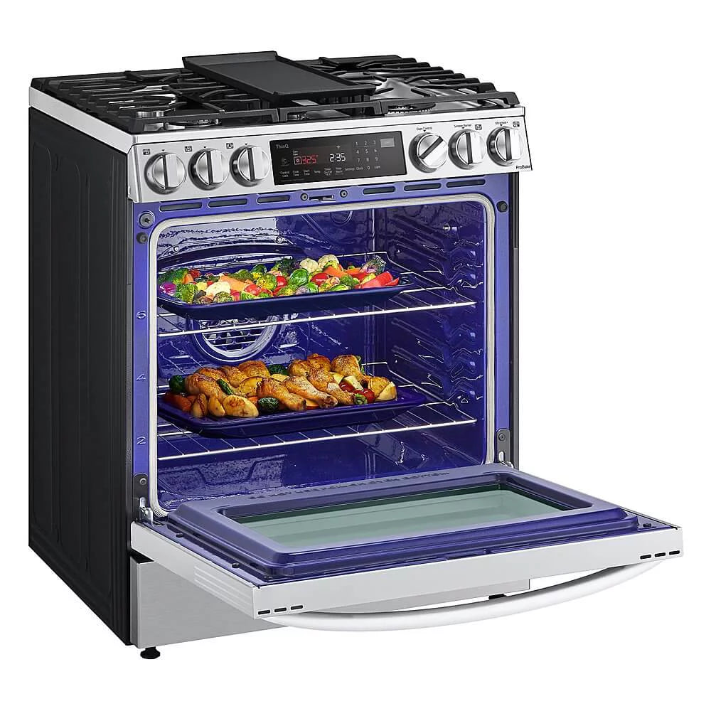 LG LSDL6336 30" Smart Dual Fuel Range, Stainless Steel E61526