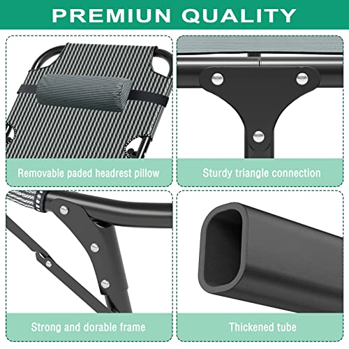 NAIZEA Folding Camping Cot for Adults, Adjustable Reclining Chair N72576