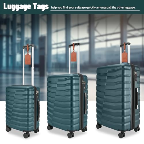 Lightweight 3-Piece Hardshell Luggage Set with Spinner Wheels & TSA Lock, Light Avocado Green B502471