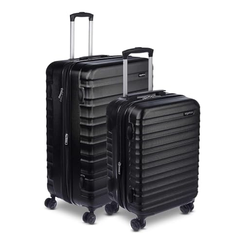 Amazon Basics 21" Hardside Carry-On Luggage with Wheels, Expandable, Black L489