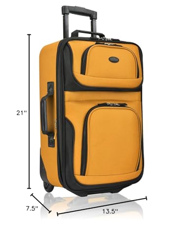 U.S. Traveler Rio Expandable Carry-on Luggage, Orange R95197