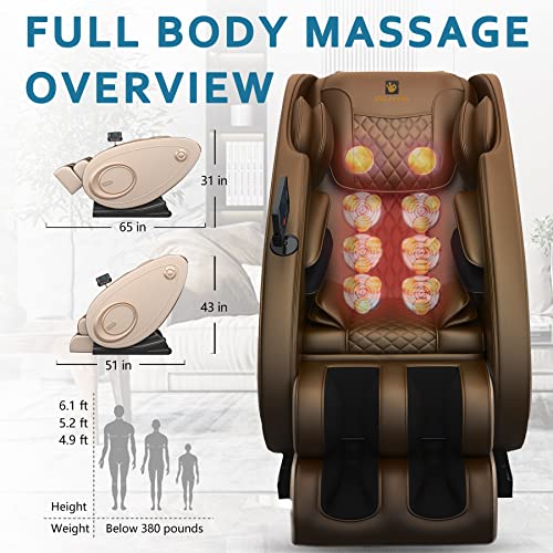 Massage Chair with Bluetooth Speaker, Zero Gravity Full Body Air Pressure Recliner G67713