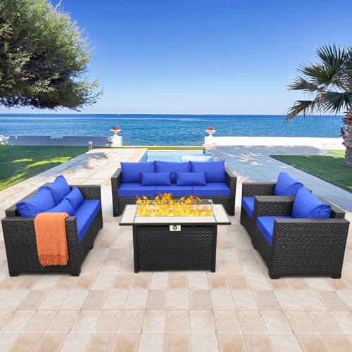 Rattaner Patio Furniture Set 5 Pieces Outdoor Couch with Coffee Table P526524