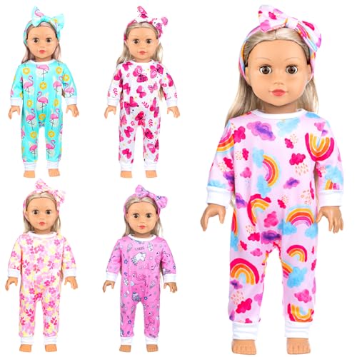 Ecore Fun 5 Sets Baby Doll Clothes and Headbands for 14-16 Inch Dolls R1250