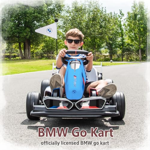 BMW Licensed 36V Electric Drift Go Kart for Kids, 7.5 MPH, Black W284
