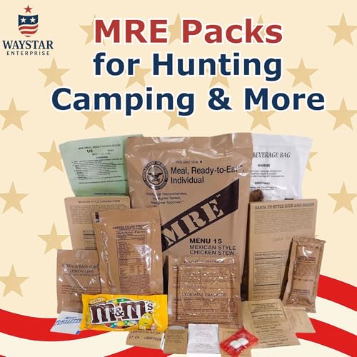 Military MRE Meals Ready to Eat (4 Pack) with Heaters, Long Shelf Life E421