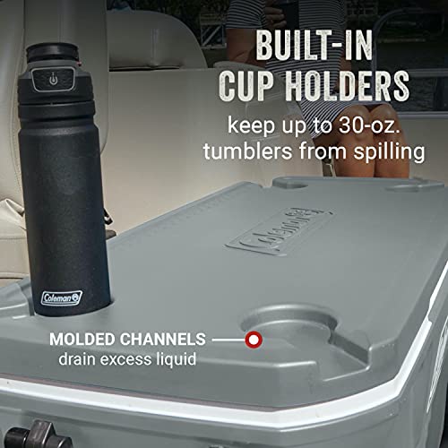 Coleman Classic Series Insulated Rolling Cooler, 65-Quart, Leak-Resistant F832