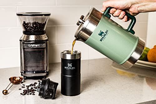 Stanley Classic Stay-Hot French Press Coffee Maker 48 oz, Insulated Stainless Steel, Hammertone Green L5297