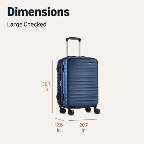 Amazon Basics 21" Hardside Carry-On Luggage with Wheels, Expandable, Black L489