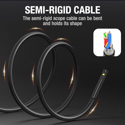 Teslong 50FT Sewer Camera, Dual Lens Borescope with Light, 4.3" HD Inspection Camera E781