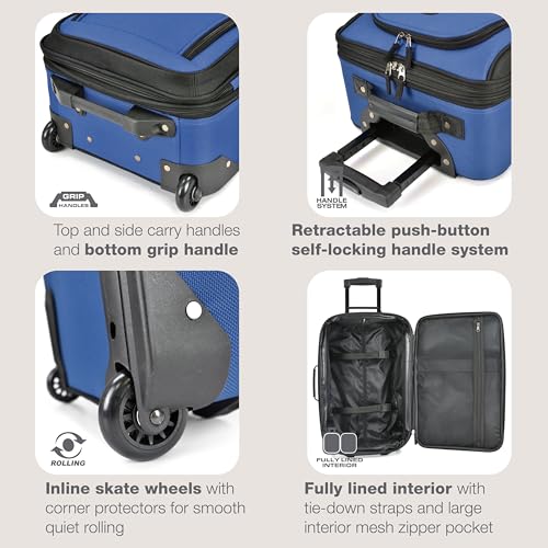 U.S. Traveler Rio Expandable Carry-on Luggage, Orange R95197