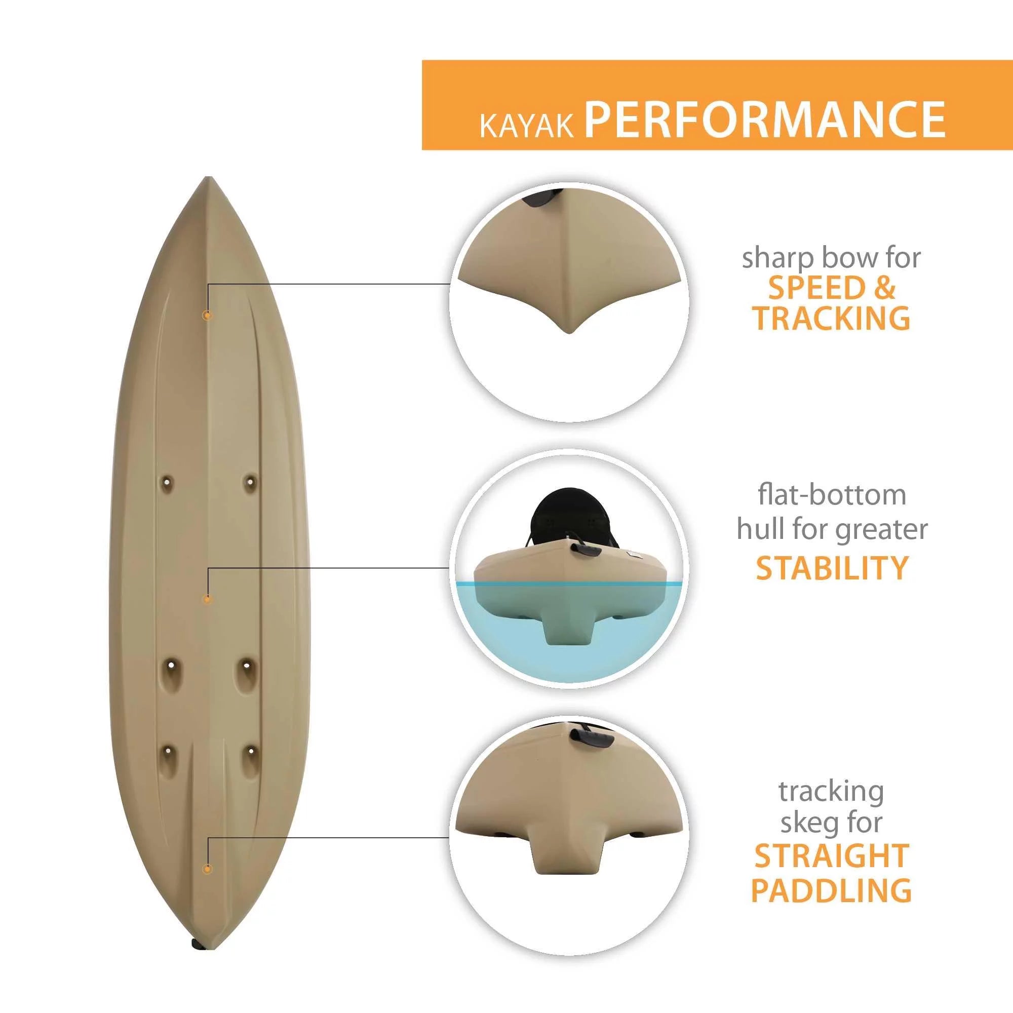 Lifetime Tamarack Angler 100 Fishing Kayak 2-Pack with Paddles, Tan Z2448