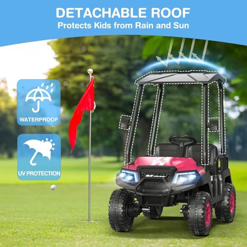 R9 24V Kids Golf Cart 4 Seats 4WD Electric Car with Remote Control L1939
