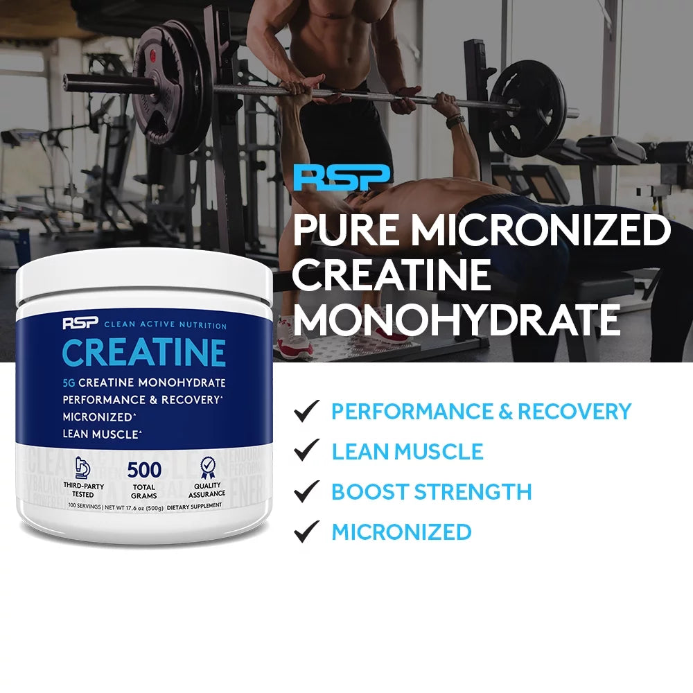 RSP Creatine Monohydrate Powder, Unflavored, 60 Servings Q88616