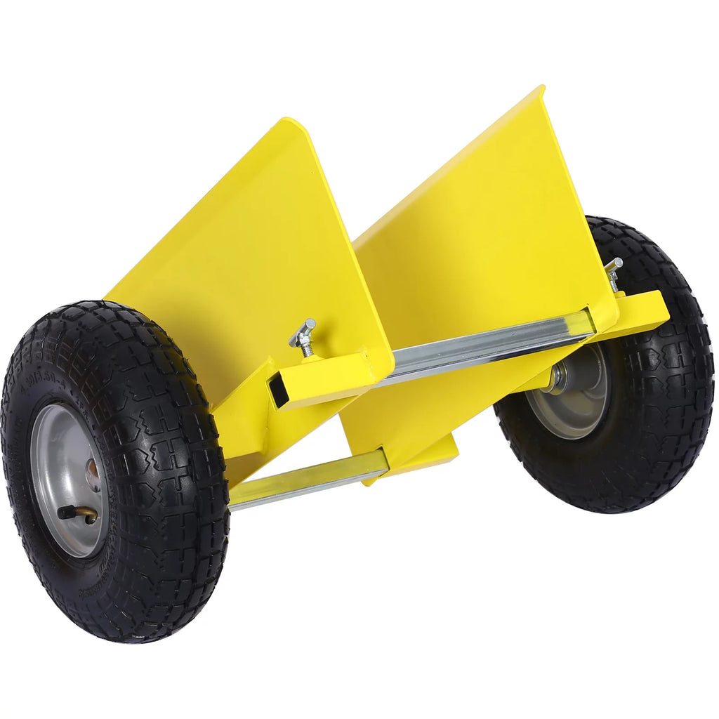 Heavy Duty Panel Dolly with 10" Pneumatic Wheels, 600LBS Capacity, Yellow Q704452