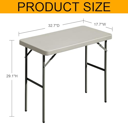 3ft Rectangular Plastic Folding Table for Indoor Outdoor Use A448