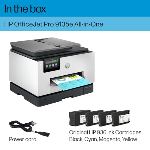 HP OfficeJet Pro 9135e All-in-One Printer, Wireless, Print Copy Scan Fax N82891