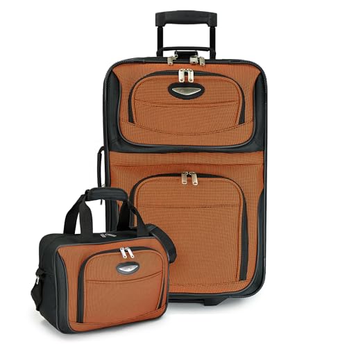 Travel Select Amsterdam 4-Piece Softside Expandable Luggage Set, Gray V976
