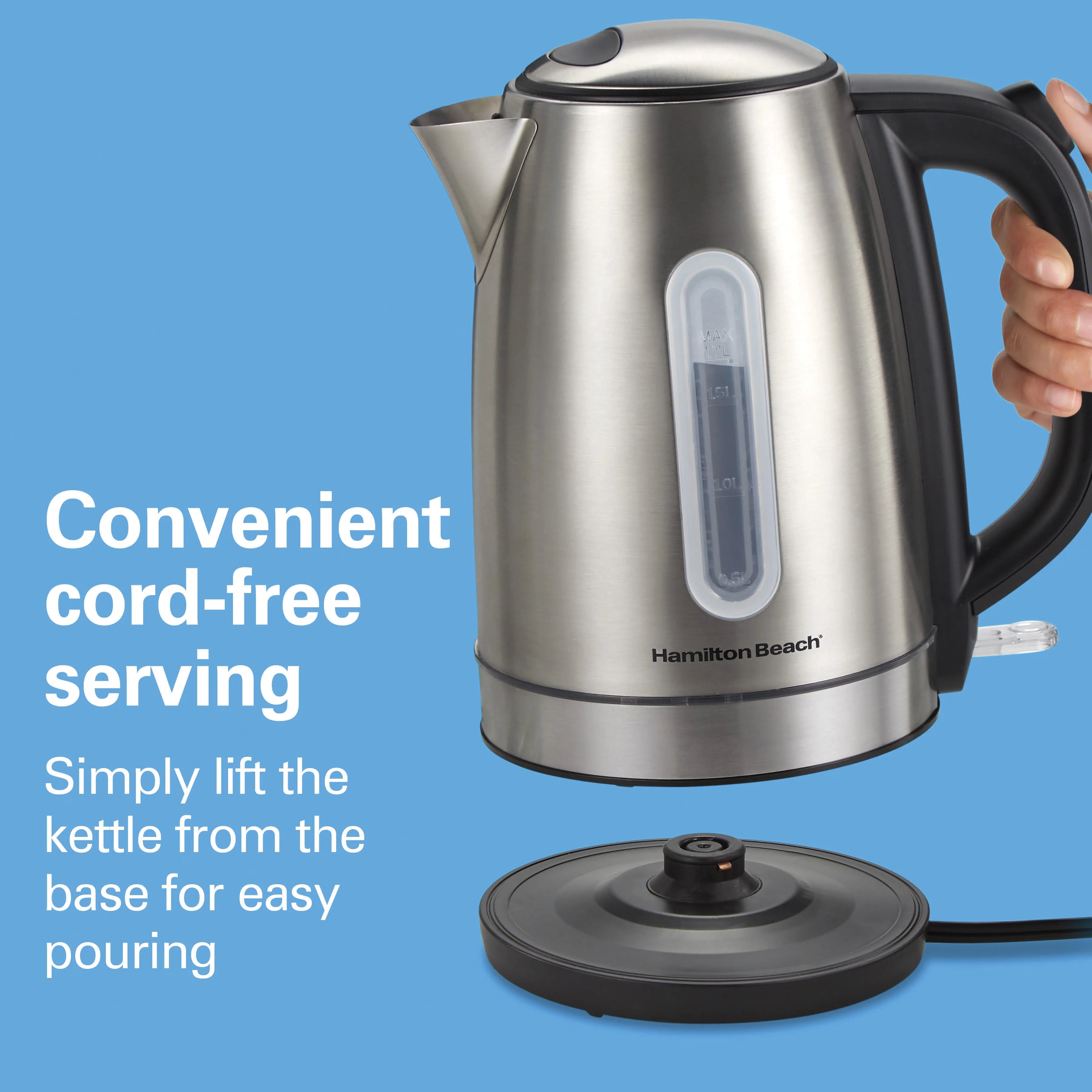 Hamilton Beach Stainless Steel Electric Kettle 1.7 Liter 41037 Z3179