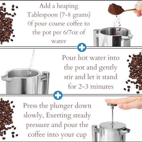 Mixpresso Stainless Steel French Press Coffee Maker 27 Oz T829384