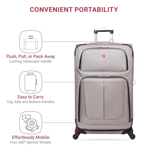 SwissGear Sion Softside Expandable Roller Luggage 3 Piece Set N784870