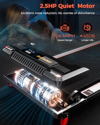 Anylife Walking Pad Treadmill, 2.5HP Portable Under Desk Treadmill with LED Display T5091