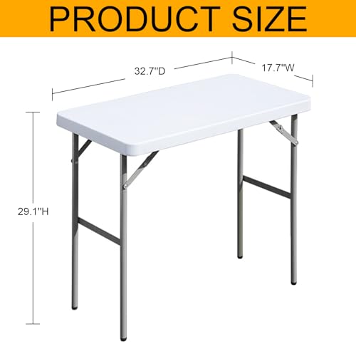 3ft Rectangular Plastic Folding Table for Indoor Outdoor Use A448
