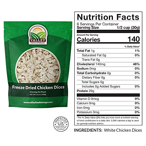Premium Protein Bucket Freeze Dried Meat & Dairy 25 Year Shelf Life by Valley Food Storage S605261
