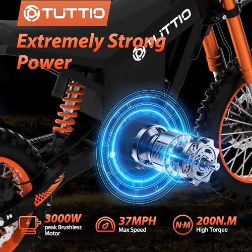 Soleil01 Electric Dirt Bike for Teens Adults, 14" Fat Tire 2000W 48V 21AH H353