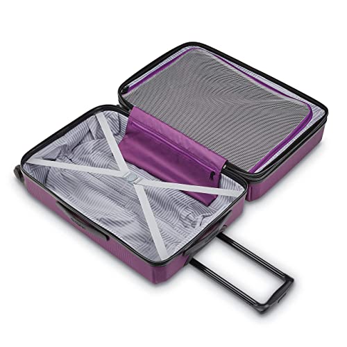 American Tourister Stratum XLT Expandable Hardside Luggage with Spinner Wheels, Jet Black, Carry-On 21-Inch E7418
