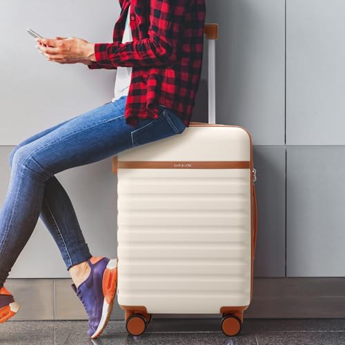Luggage Sets 3 Piece, Carry On 20 Inch Hardside Suitcase with Spinner Wheels and TSA Lock J67858