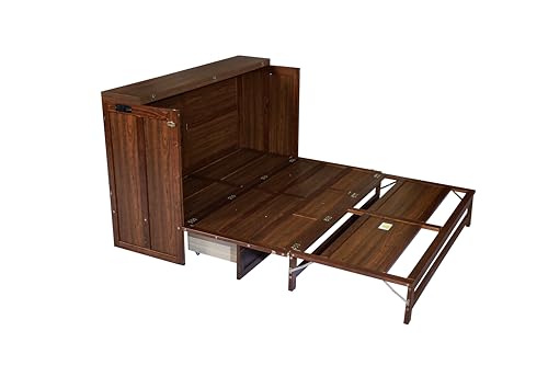 Queen Murphy Bed with Desk and Removable Shelves, USB Port, White H566492