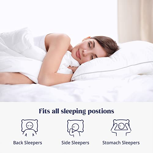 puredown® Goose Feathers and Down White Pillows King Size Set of 2 G471477