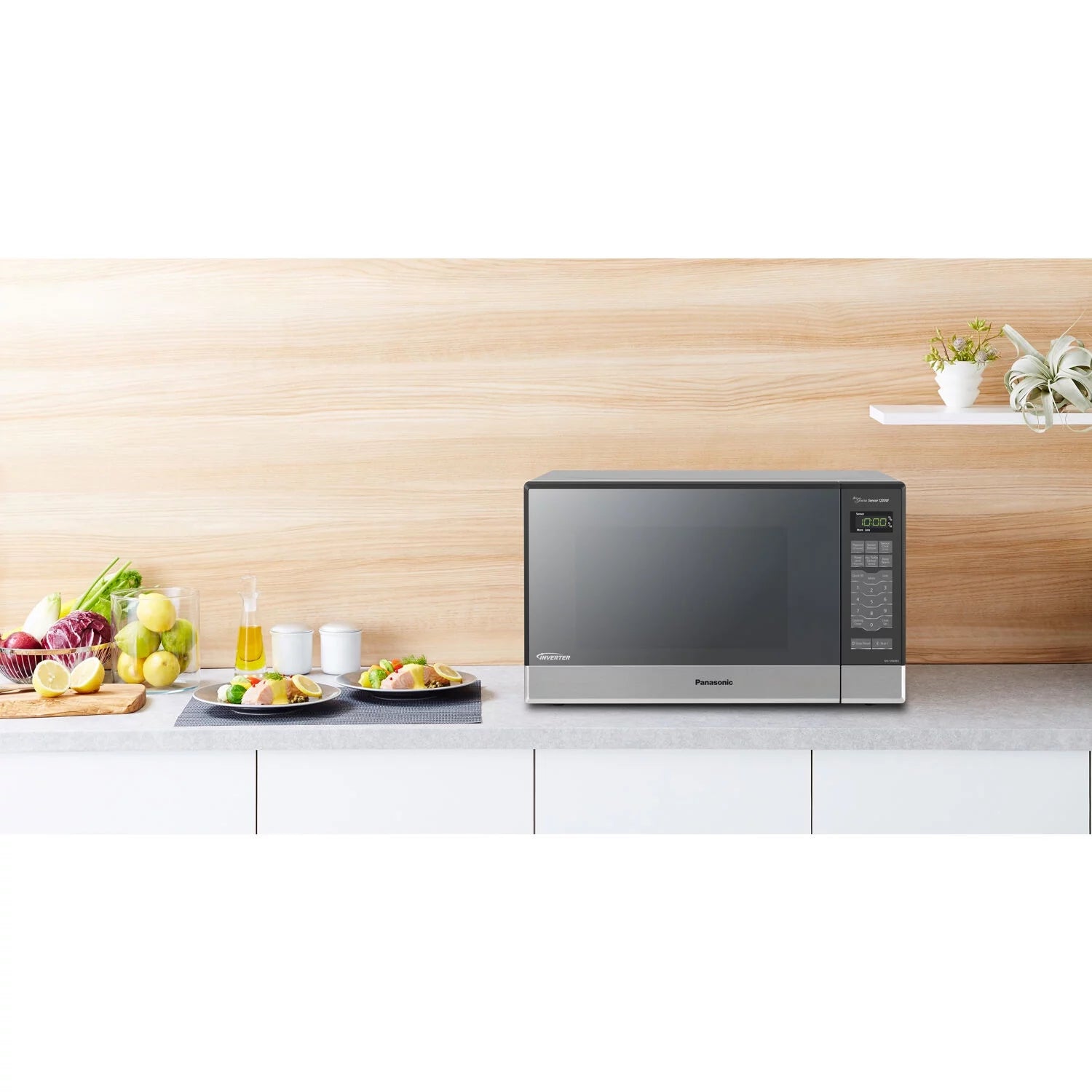 Panasonic 1.2 Cu. Ft. Countertop Microwave Oven with Inverter and Genius Sensor S4085