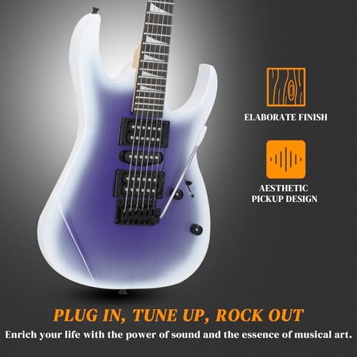 Ktaxon 39" Electric Guitar Starter Kit with 20W Amp, Matte Black H32428