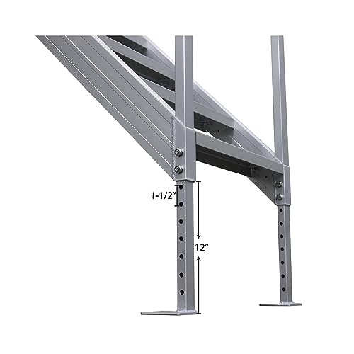 Extreme Max 3005.3843 Universal Mount Aluminum Dock Stair 4-Step X6977