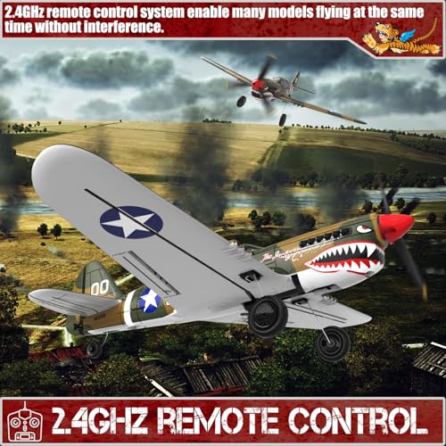 LEAMBE RC Plane P-40 Warhawk 4 Channel Remote Control Airplane Ready to Fly U9044