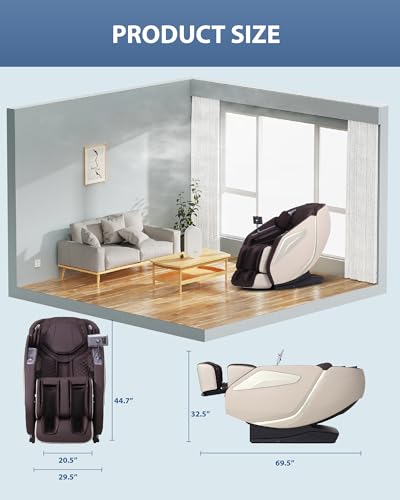 4D Massage Chair Full Body Zero Gravity SL Track Black Y3071