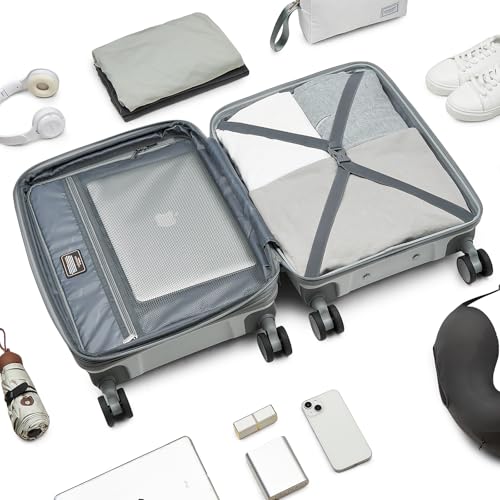 LARVENDER Luggage Sets 3 Piece, 20in Carry On PP Hardshell Suitcase with Spinner Wheels Q3160