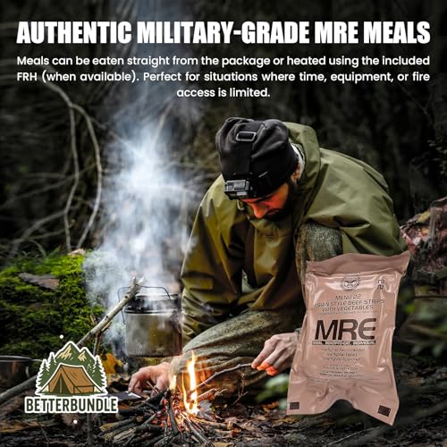 U.S. MRE Meals Ready to Eat Variety Pack of 24 with Flameless Heater A66246